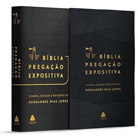Bíblia Pregação Expositiva | RA |PU luxo preto